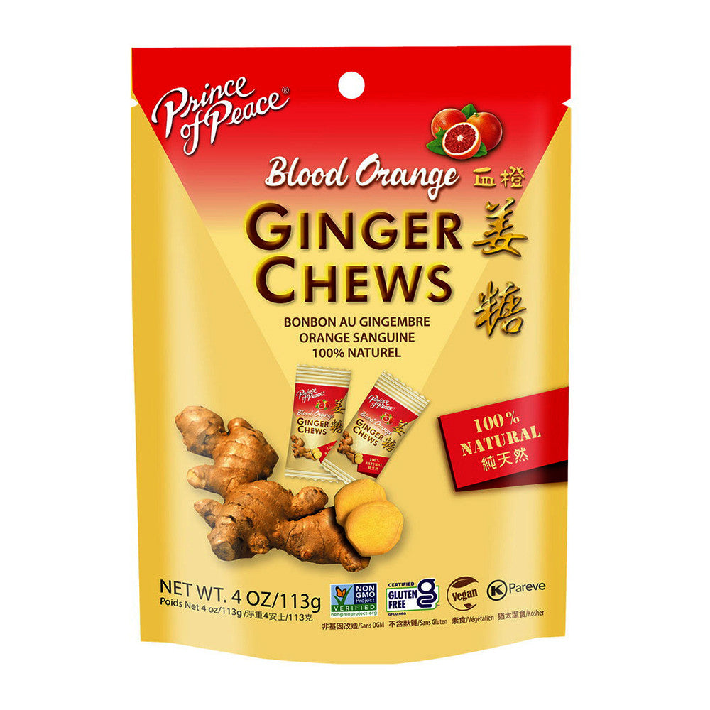 Prince of Peace Blood Orange Ginger Chews, 4 Oz